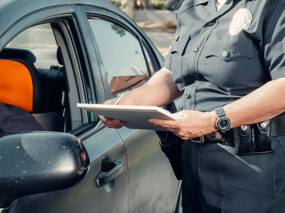 A California traffic stop
